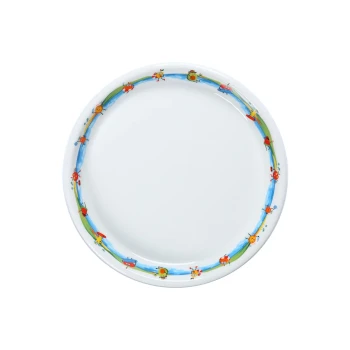 Porceletta Ivory Porcelain 9" Kids round plate Tropical Design