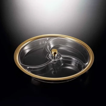 Vague Acrylic 4 compartment Serving Tray