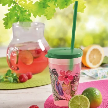 Snips Hawaii Cup 500 ml with Lid & Straw Set