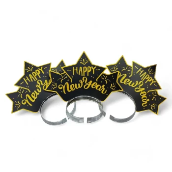3pcs Happy New Year Tiara, New Year Party Photo Props