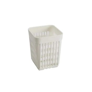Jiwins PP White Dense Bottom Square Knife & Fork Basket 14 cm