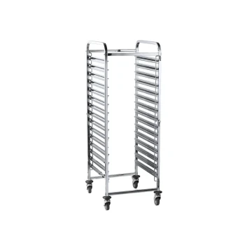 Jiwins Stainless Steel 16 Piece 2/1 GN Pan trolley 59 x 67 x 170 cm