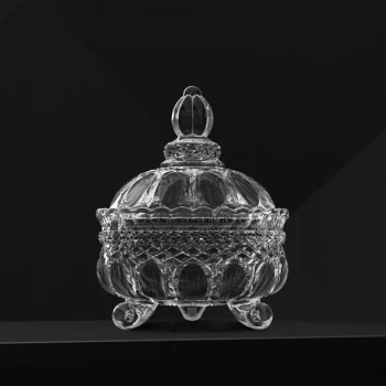 City Glass Marseille Candy Bowl with Cover 1.1 Liter