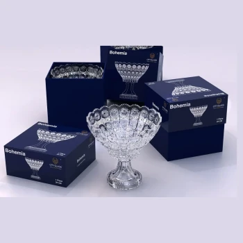 City Glass Bohemia Sakara Glass Fruit Bowl 23 cm
