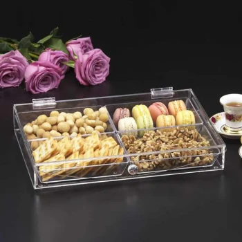 Vague Acrylic Candy Box with Four Comparment