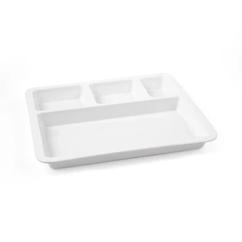 Vague Melamine Square 4 Compartment Divided Platter 28 cm