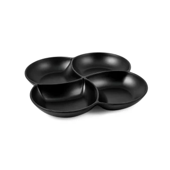 Vague Melamine Square Flower Divided Platter 26 cm