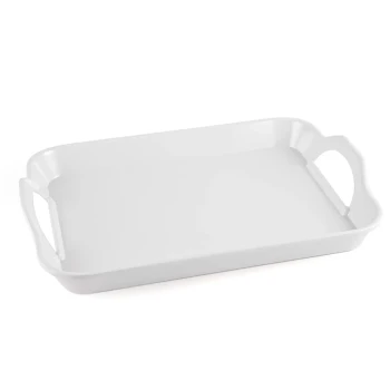 Vague Melamine Rectangular Tray with Handle 12"