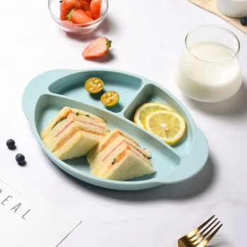 Vague Kids Divided Silicone Dinner Plates 27 cm