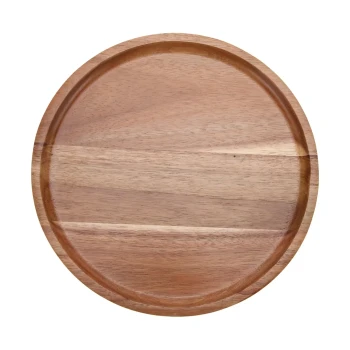 Vague Round Acacia Wooden Tray