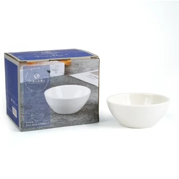 Porceletta 6 Piece Ivory Soya Sauce Dishes 4"