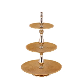 Vague Round 3 Tier Aluminum Stand 30 cm