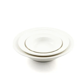 Porceletta Ivory Porcelain Deep Plate