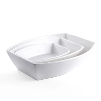 Porceletta Ivory Porcelain Rectangular Bowl