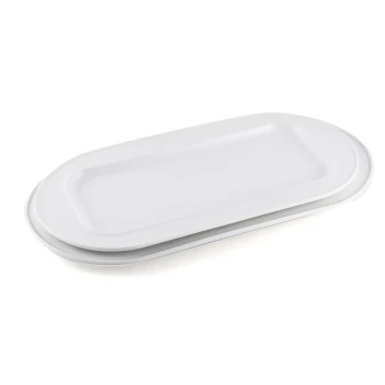 Porceletta Ivory Porcelain Oval Rectangular Inner Plate