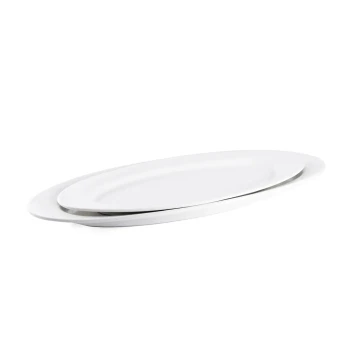 Porceletta Ivory Porcelain Oval Buffet Plate