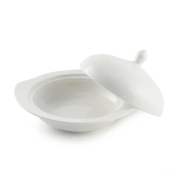 Porceletta Ivory Porcelain Bowl with Cover