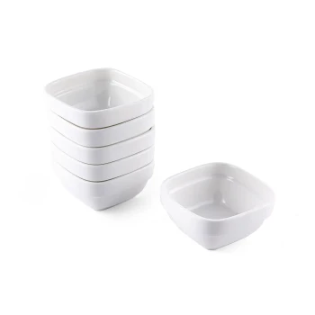 Porceletta Ivory Porcelain Square Bowl 2.8"