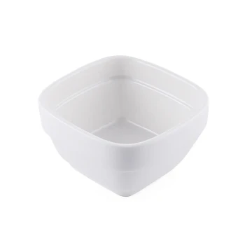 Porceletta Ivory Porcelain Stackable Square Bowl 4"