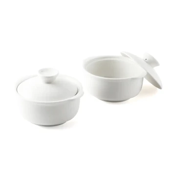 Porceletta Ivory Porcelain Soup Cup with Lid 4.5"
