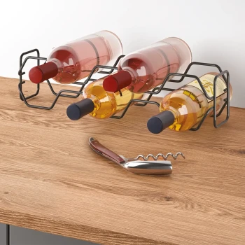 Metaltex Hexagon Lava Wine Rack - 8 Bottles