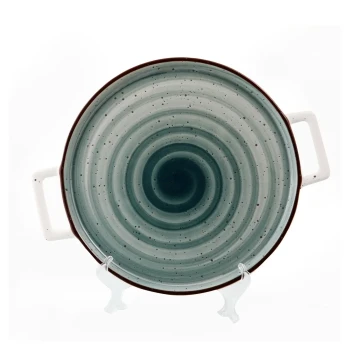 Porceletta Color Glaze Porcelain Pizza Plate