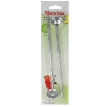 Metaltex Set of 2 Cocktail Spoons