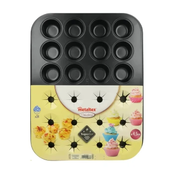 Metaltex Dolceforno Superior Muffin Baking Tray for 24 Pcs