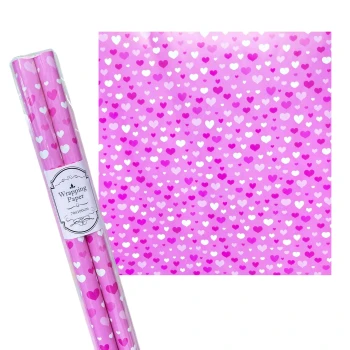 2 Rolls 70x100cm Heart Prints Gift Wrapping Paper Rolls