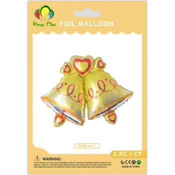 1pc 70x90cm Christmas Bells Foil Balloon