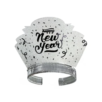 3pcs Happy New Year Tiara, New Year Party Photo Props