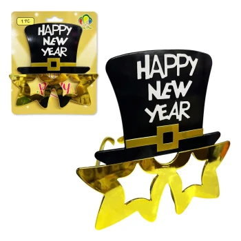 1pc Happy New Year Party Eyeglasses, New Year Photo Props