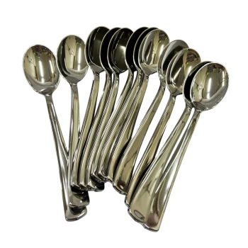 12-Pieces Dark Silver Metallic Plastic Spoons - Disposable Party Tableware