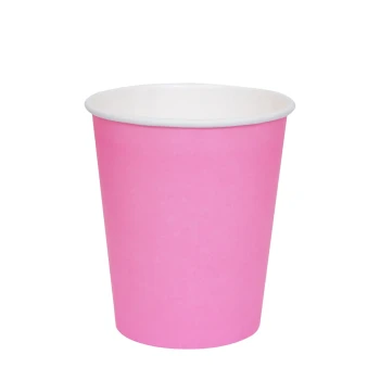 6-Pieces 9oz Disposable Paper Cups - Light Pink