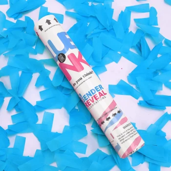 1pc 30cm Gender Reveal Party Popper, Blue - Party Supplies