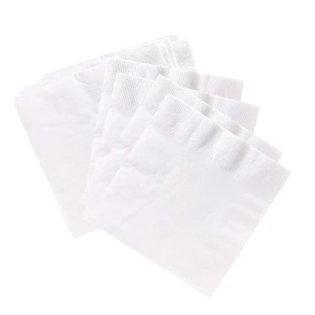6pcs 2-Ply Colored Paper Napkins, White