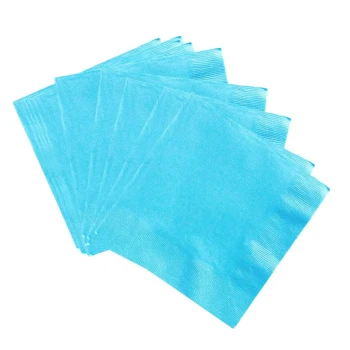 6pcs 2-Ply Colored Paper Napkins, Light Blue
