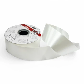 4.8cm x 50mtrs White Plastic Gift Ribbons, Gift Decoration