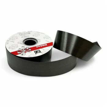 4.8cm x 50mtrs Black Plastic Gift Ribbons, Gift Decoration