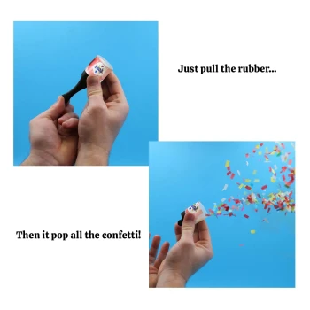 6pcs Mini Pull and Pop Confetti Poppers - Party Supplies