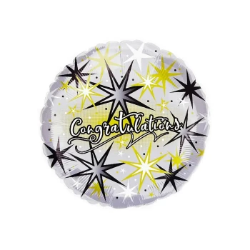 1pc 18″ Round Congratulations Foil Balloon