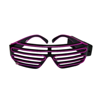 1pc LED Shutter Eye Glasses, Light Up Party Glasses New Year Party Props - Pink