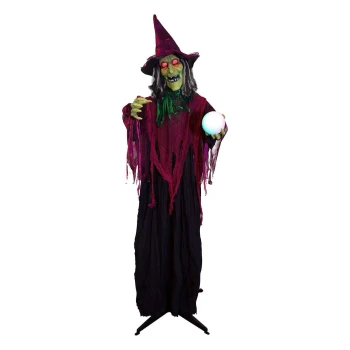 150cm Human Sized Animated Scary Witch - Halloween Decoration