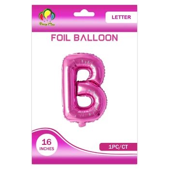 16″ Letter B Foil Balloon, Pink