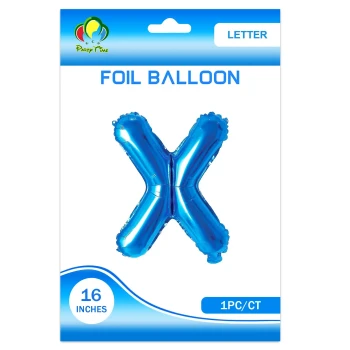 16″ Letter X Foil Balloon, Blue