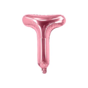 16″ Letter T Foil Balloon, Rose Gold