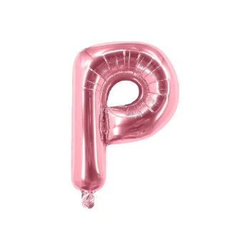 16″ Letter P Foil Balloon, Rose Gold
