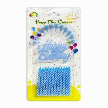 13pcs Happy Birthday Candle Set, Blue