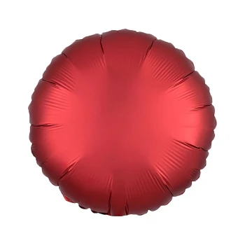 1pc 18″ Matte Round Foil Balloon - Red