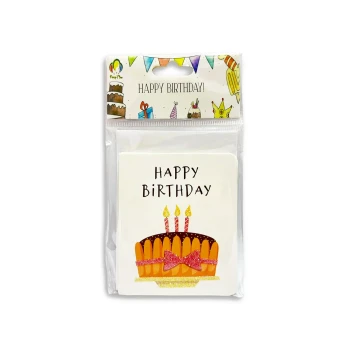 6pcs Mini Happy Birthday Greeting Cards with Envelope